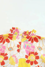 Floral Wide Leg Jumpsuit - Fashionfitz