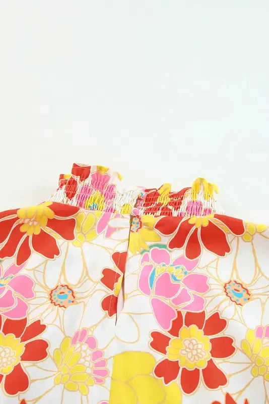 Floral Wide Leg Jumpsuit - Fashionfitz