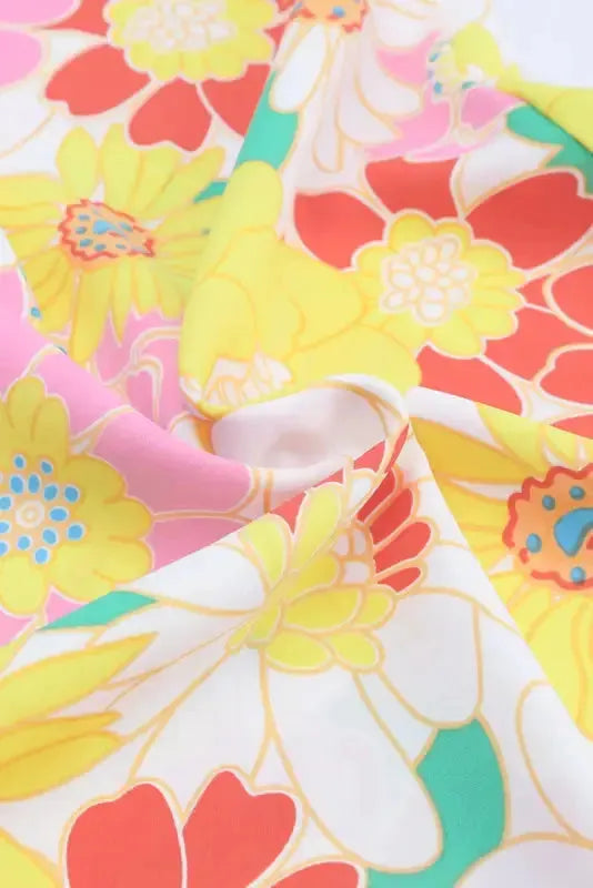 Floral Wide Leg Jumpsuit - Fashionfitz