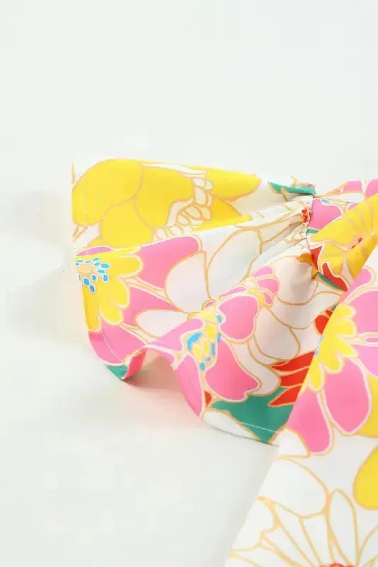 Floral Wide Leg Jumpsuit - Fashionfitz