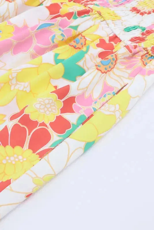 Floral Wide Leg Jumpsuit - Fashionfitz