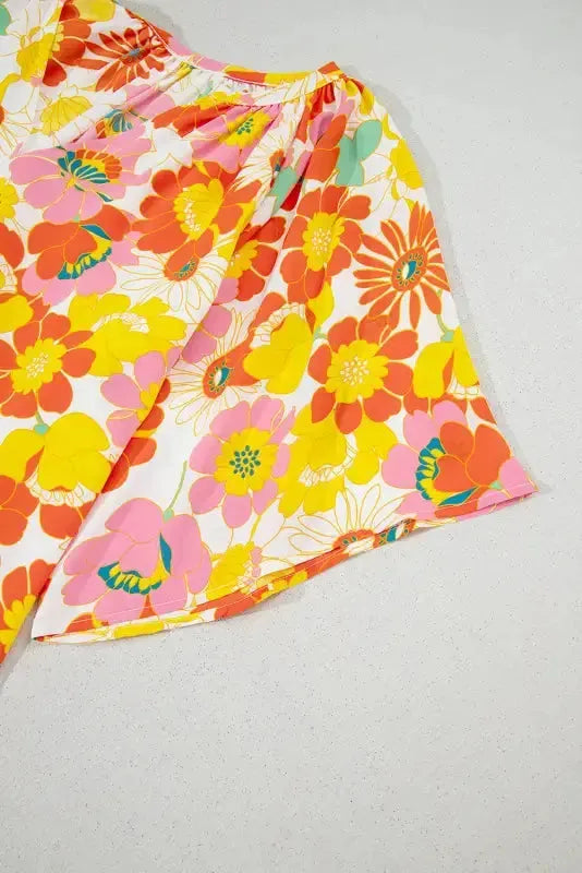 Floral Wide Leg Jumpsuit - Fashionfitz