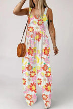 Floral Wide Leg Jumpsuit - Fashionfitz