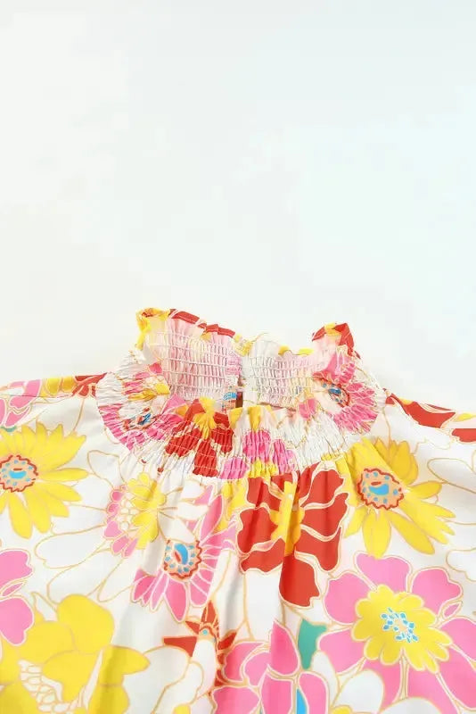 Floral Wide Leg Jumpsuit - Fashionfitz