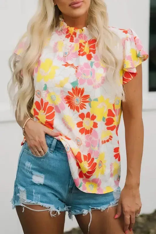 Floral Wide Leg Jumpsuit - Fashionfitz