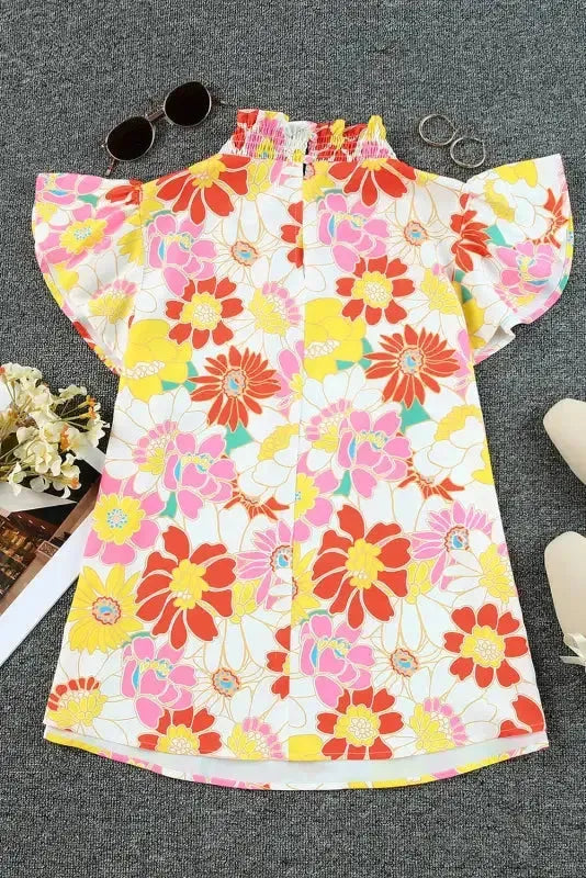 Floral Wide Leg Jumpsuit - Fashionfitz