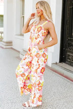 Floral Wide Leg Jumpsuit - Fashionfitz