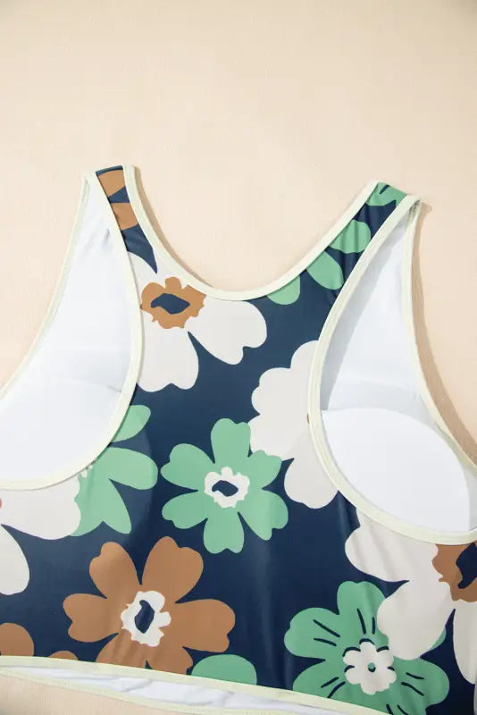 Floral zipped bikini - plus size by fashionfitz