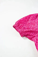 Flower Maxi Dress - Rose Red Mock Neck Puff Sleeve Tiered - Fashionfitz