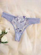 Flower Power 2 Piece Lingerie Set - Mesh - Fashionfitz