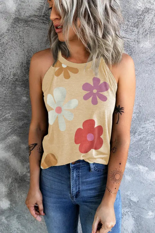 Flower power tank top - tops/tank tops