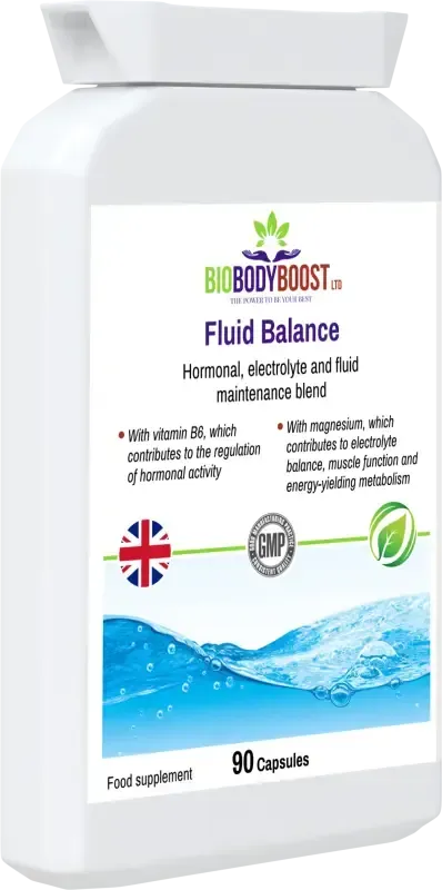 Fluid Balance front-angle view highlighting mineral electrolyte complex for optimal water and hormone balance
