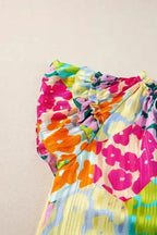 Flutter Sleeve V-Neck Crinkled Blouse - Fashionfitz