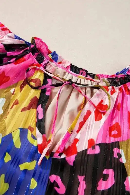 Flutter Sleeve V-Neck Crinkled Blouse - Fashionfitz