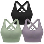 Four seasons women's solid sports nylon sports bra - Fashionfitz