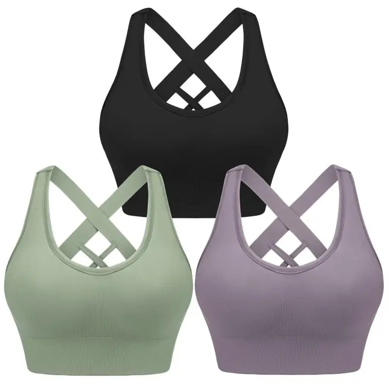 Four seasons women’s solid sports nylon sports bra