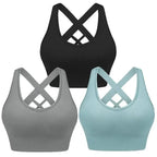 Four seasons women's solid sports nylon sports bra - Fashionfitz