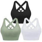 Four seasons women's solid sports nylon sports bra - Fashionfitz
