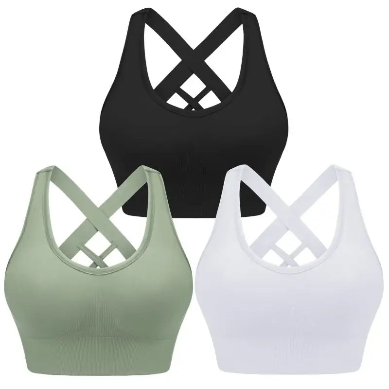 Four seasons women’s solid sports nylon sports bra