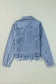 Frayed fantasy denim jacket | trendy women’s jackets