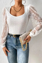 Frenchy Lace Sleeve Bodysuit - Fashionfitz