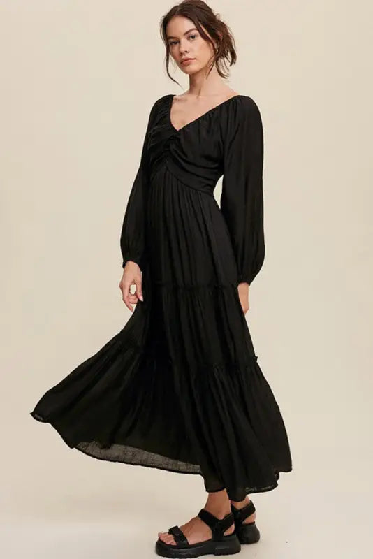 Frill tiered maxi dress - dresses