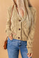 Black front pockets buttons textured cardigan - beige / s / 100% acrylic - sweaters & cardigans