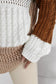 Fusionknit patchwork sweater - trendy textured color-block