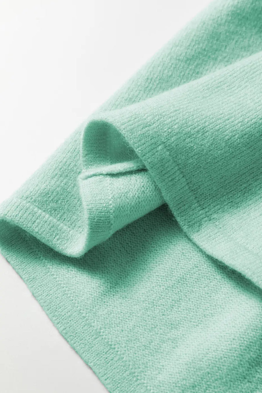 Fuzzy knit cardigan women | pastel boxy 3/4 sleeve