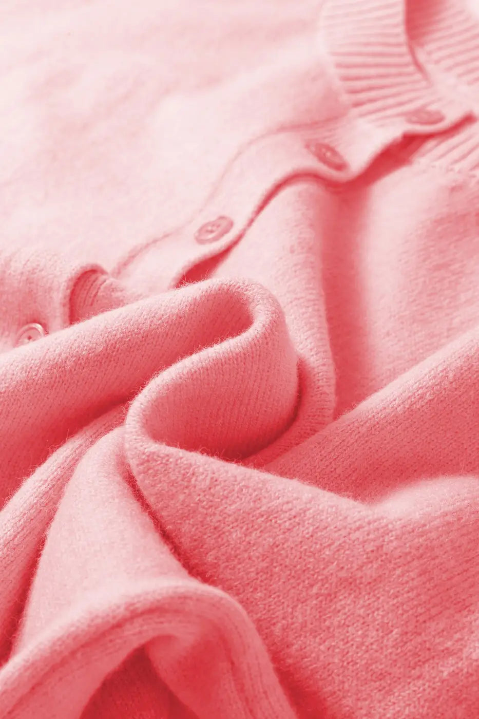 Fuzzy knit cardigan women | pastel boxy 3/4 sleeve