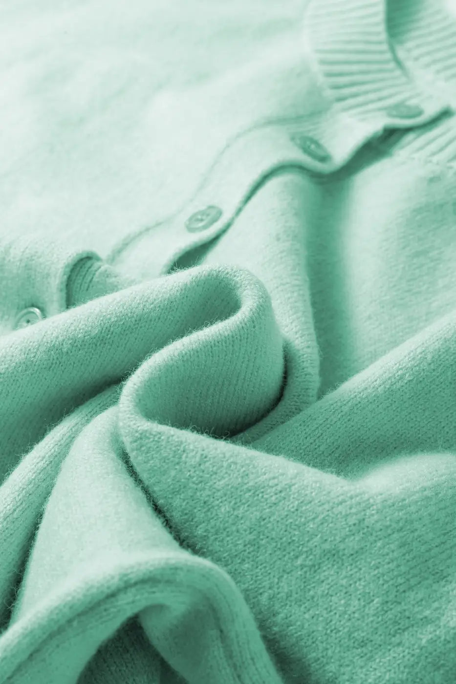 Fuzzy knit cardigan women | pastel boxy 3/4 sleeve