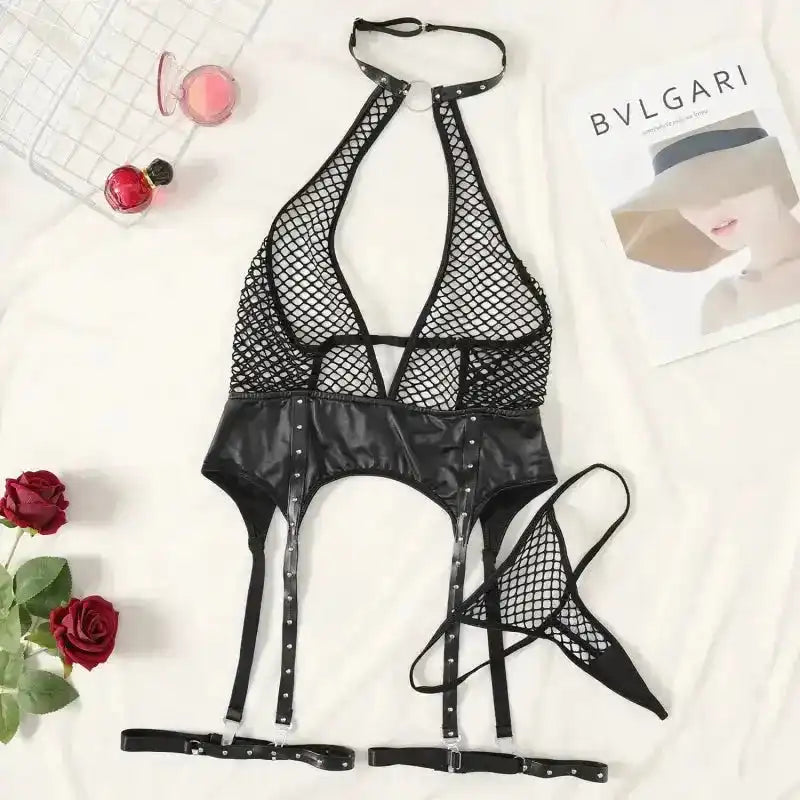 Garter Bustier Fishnet Design - Fashionfitz