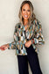 Geometric grace loose fit top - stylish & comfortable