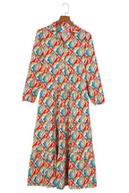 Abstract Geometric High Waist Dress - Fashionfitz