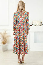 Abstract Geometric High Waist Dress - Fashionfitz