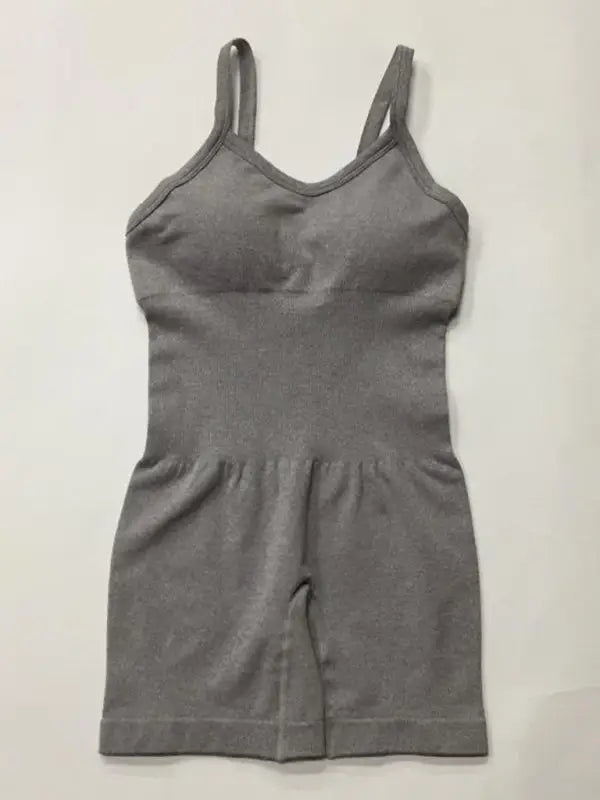 Girl power active jumpsuit - grey / s - yoga romper