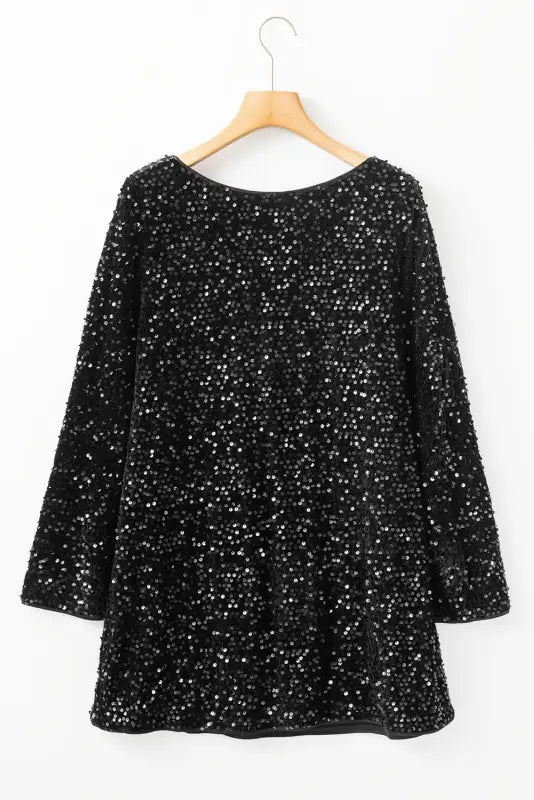 Glamour sequin mini dress – knot & cutout