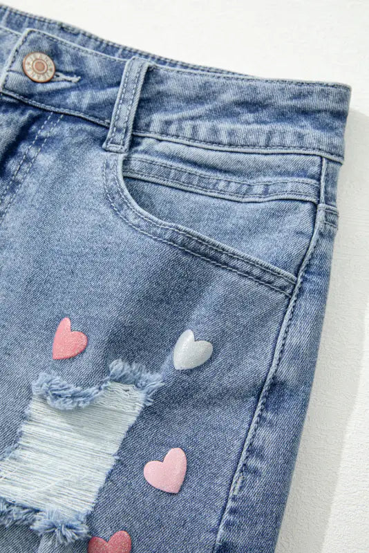 Glimmer love denim skirt