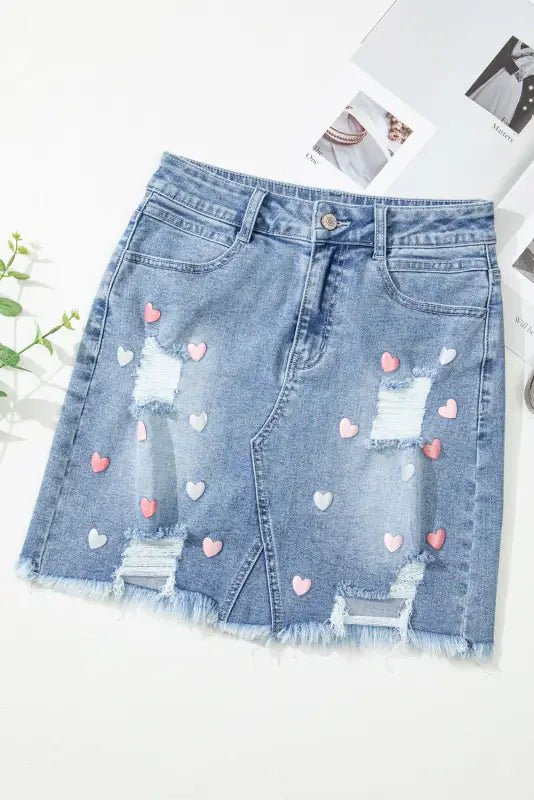 Glimmer love denim skirt