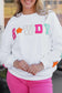 Black glitter howdy patch graphic casual sweatshirt - sweatshirts & hoodies