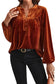 Gold flame beaded velvet top - women’s tops at fashionfitz