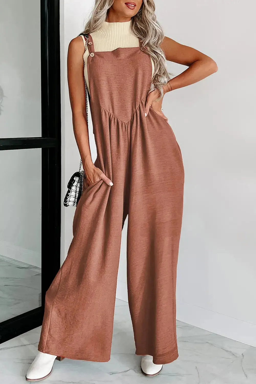 Urban Chic Ruched Jumpsuit - Fashionfitz