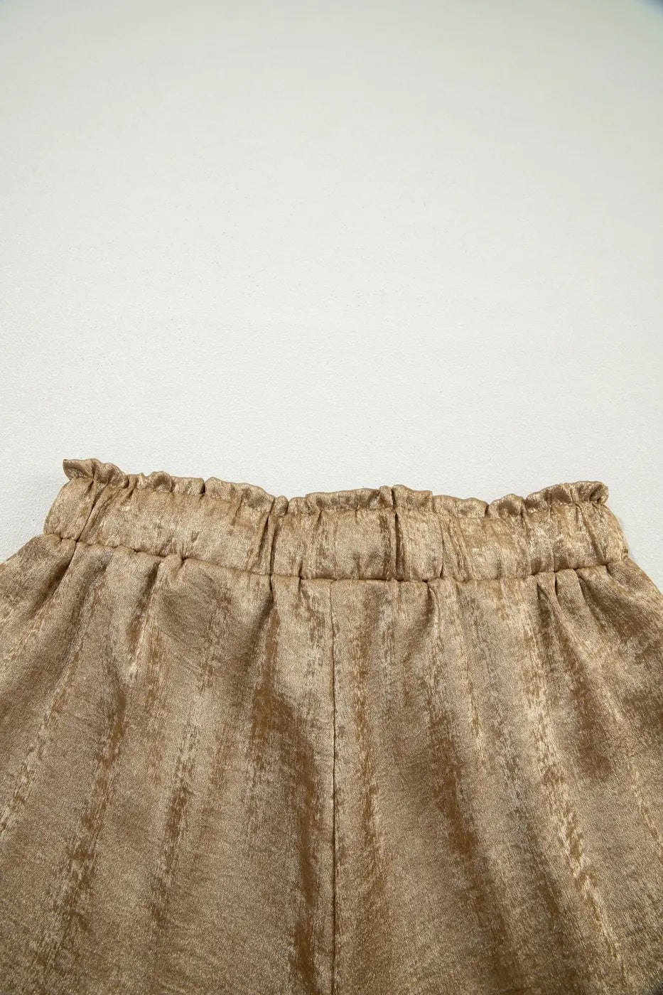Gold metallic shorts women | high waist summer casual
