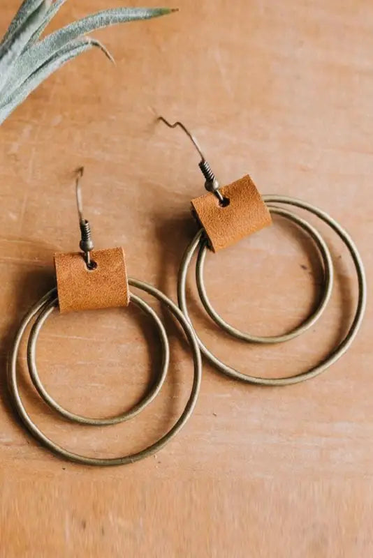 Gold vintage hoop hook earrings - accessories