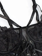 Gone With The Wind Teddy Garter Lingerie Set - Fashionfitz