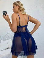 Good Evening Lace Mesh Babydolls Lingerie - Fashionfitz