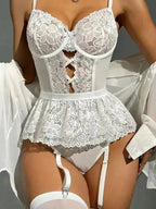 Good Wife 3-Pieces Lace Corset Garter - Fashionfitz