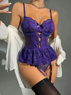 Good Wife 3-Pieces Lace Corset Garter - Fashionfitz