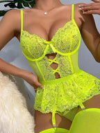 Good Wife 3-Pieces Lace Corset Garter - Fashionfitz