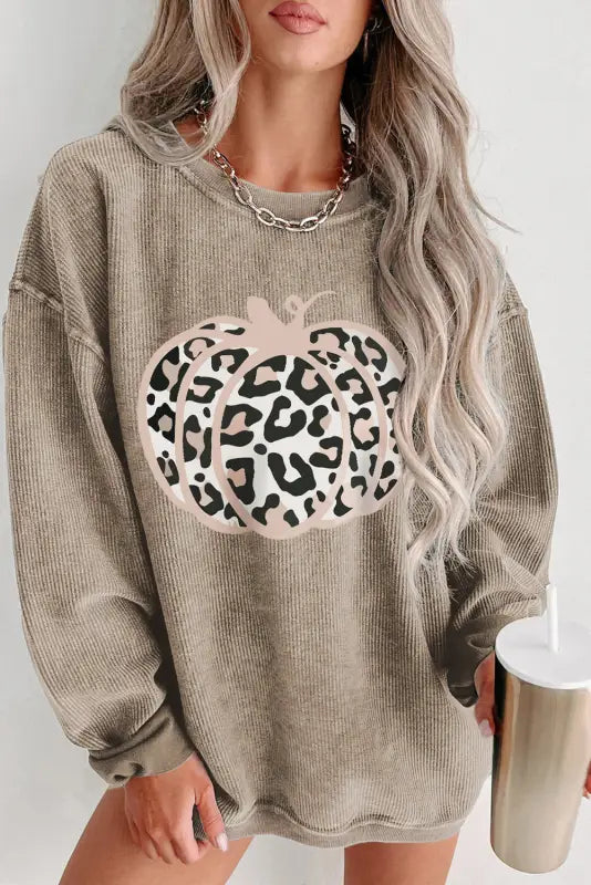 Gray summer lovin graphic textured pullover sweatshirt - sweatshirts & hoodies